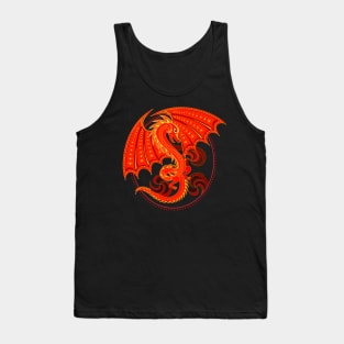 Illustration of fantastic red dragon. Tank Top